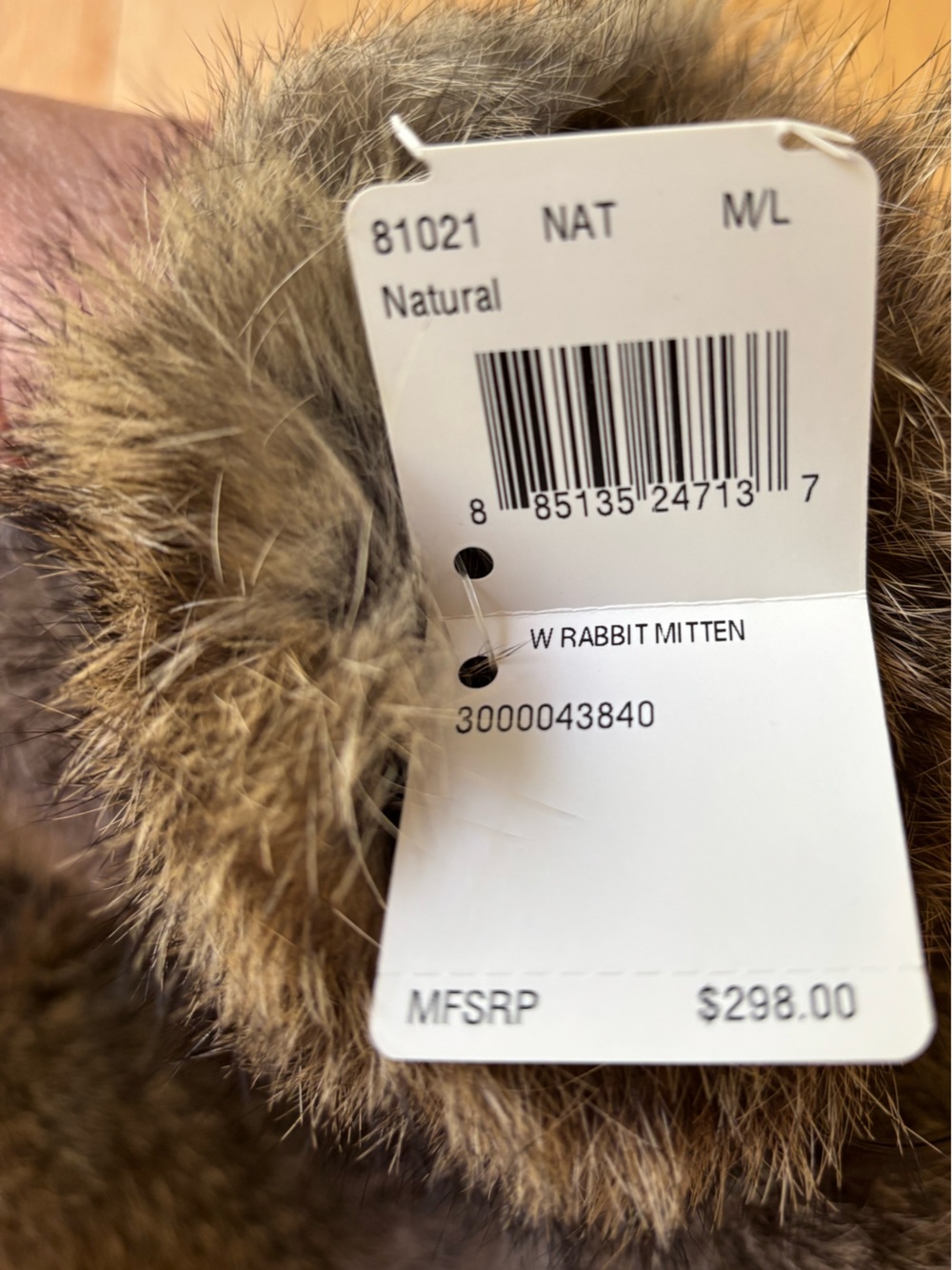 Coach Rabbit Mittens Size M/L - Picture 5 of 14